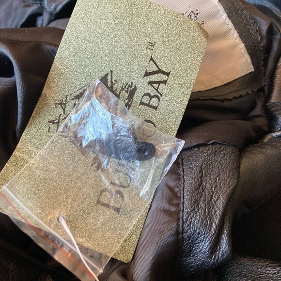 vintage burks bay leather jacket ramparts premier performers black new casino - Picture 8 of 10